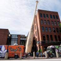 Stuph'd and Hele Rolls parked outside the Louisville Slugger Museum