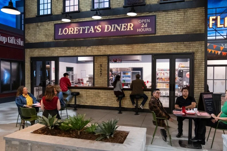 Loretta's diner storefront on Flavortown Food Fight