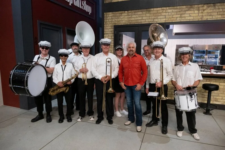 Guy Fieri and the Marching Band on Flavortown Food Fight