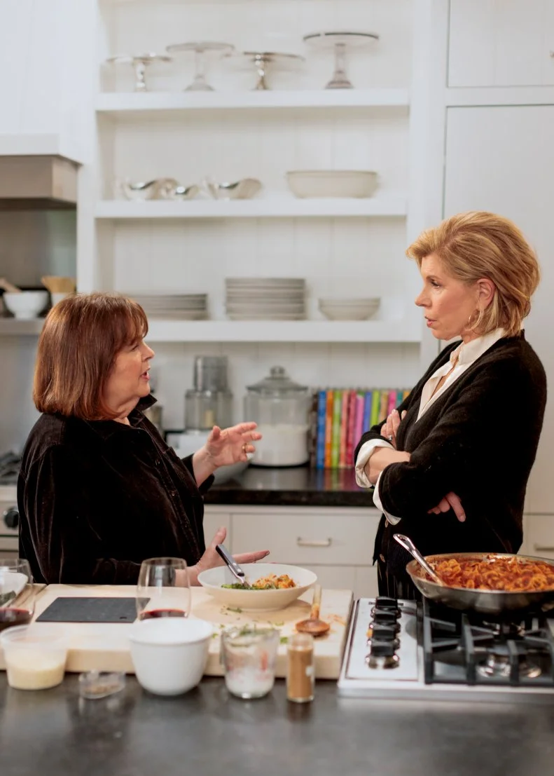 Ina Garten, Christine Baranski, Weeknight Bolognese and Roasted Broccolini, as seen on Be My Guest with Ina Garten, Season 7