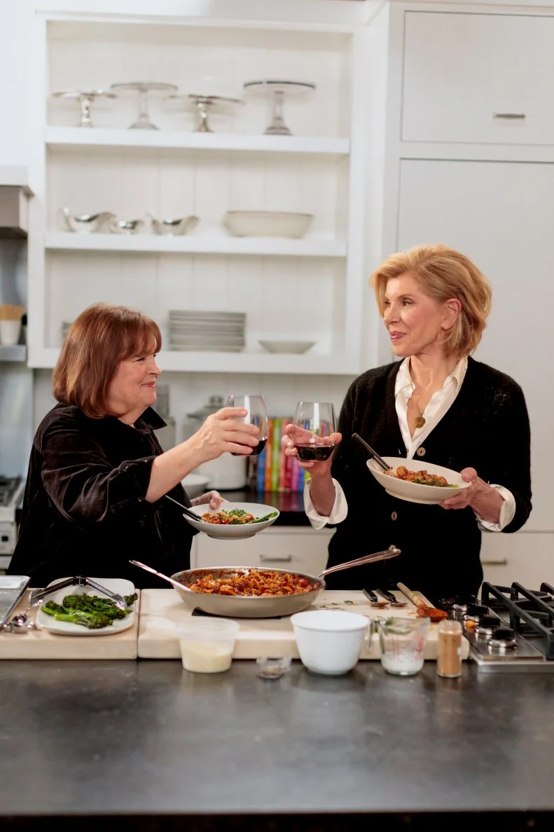 Ina Garten, Christine Baranski, Weeknight Bolognese and Roasted Broccolini, as seen on Be My Guest with Ina Garten, Season 7