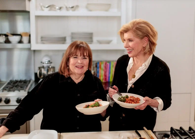 Ina Garten, Christine Baranski, Weeknight Bolognese and Roasted Broccolini, as seen on Be My Guest with Ina Garten, Season 7
