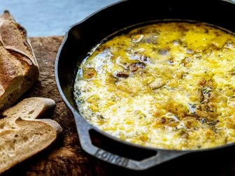 Close-up of Baked Fontina, as seen on Be My Guest with Ina Garten, Season 8