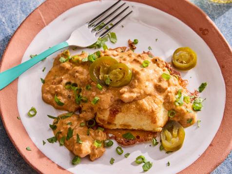 Crispy Cheddar Biscuits with Chorizo Gravy