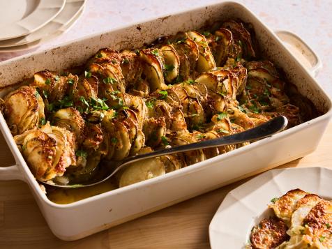 Chicken Schmaltz Potatoes au Gratin