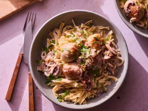 Coq au Vin Blanc Meatballs