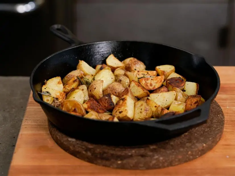 Host Gabe Bertaccini's Herbed Cast-Iron Potatoes, as seen on Cook Like an Italian, Season 1.