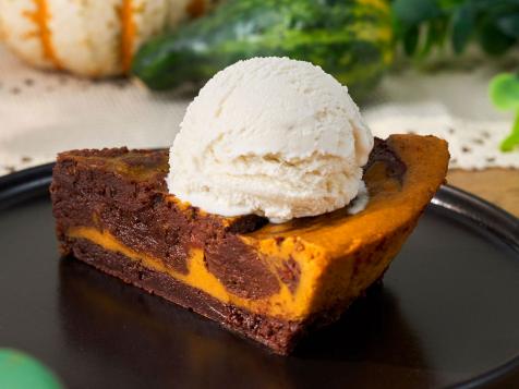 Pumpkin-Brownie Swirl Pie