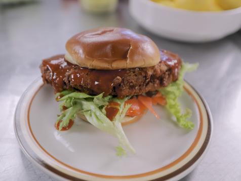 Hot Honey Lion's Mane Mushroom Sandwich