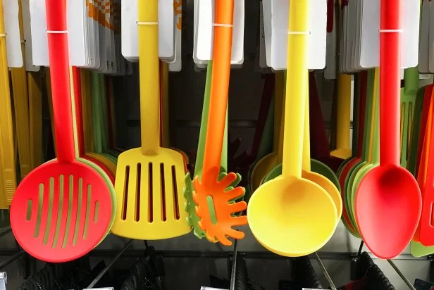Some colorful kitchen utensils