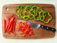 Food Network Kitchen’s How to Dice a Bell Pepper, as seen on Food Network.