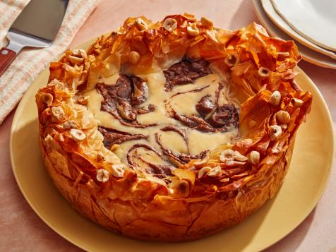 Scrunchy Hazelnut Cheesecake with Phyllo Crust