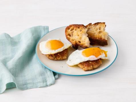 Blended Pork Sausage and Fried Eggs