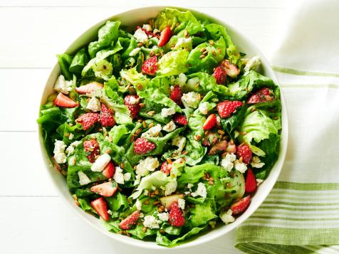 Butter Lettuce Salad with Strawberries and Herbed Buttermilk Dressing