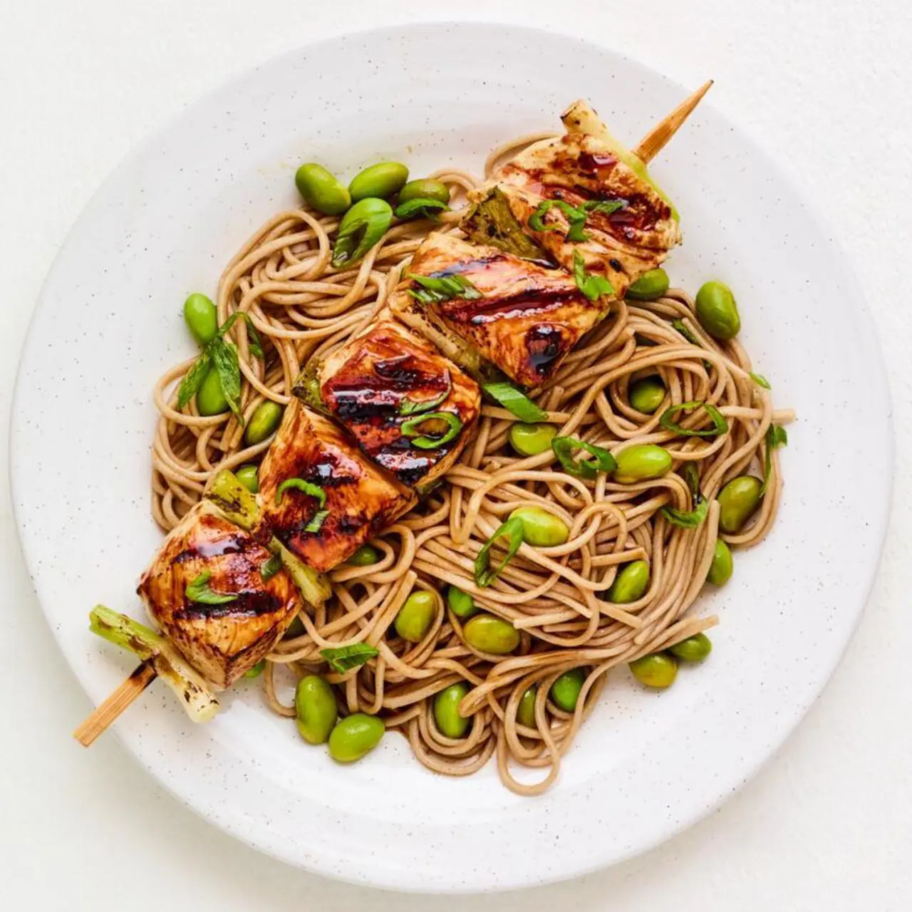 SOBA+☆ Chicken Yakitori with Cold Soba Noodles Recipe | Food Network