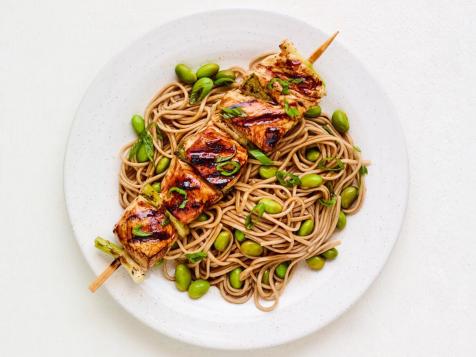Chicken Yakitori with Cold Soba Noodles