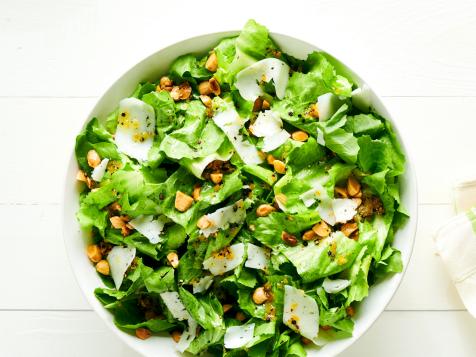 Escarole Salad with Marcona Almonds and Lemon Dressing