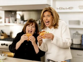 Ina Garten, Hoda Kotb and Fried Chicken Sandwiches, as seen on Be My Guest with Ina Garten, Season 8