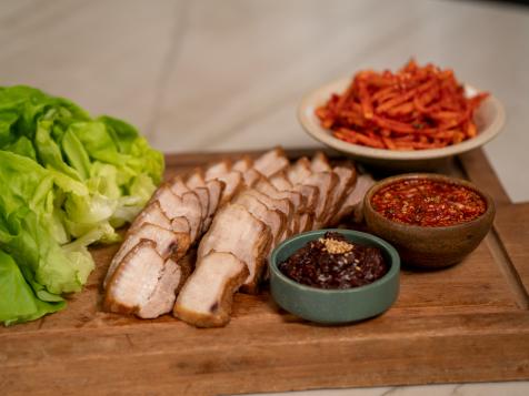 Bossam with Korean Radish Kimchi