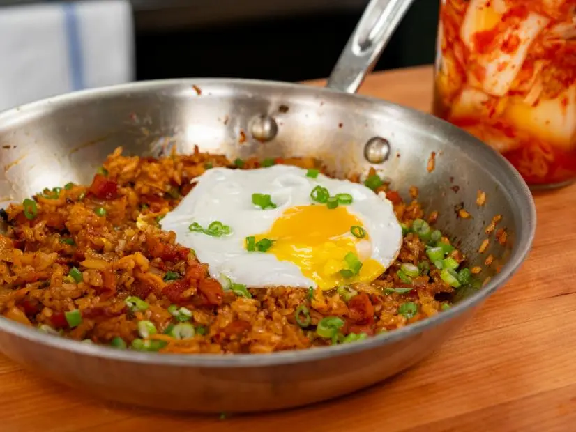 Mak Kimchi and Kimchi Fried Rice, as seen on Cooking with Choi.