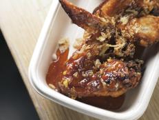These double-fried chicken wings get tossed in a sweet, tangy and savory fish sauce glaze that showcases the punchy flavors of Vietnamese cuisine. The nuoc mam-based marinade seasons the wings deeply overnight, and the potato starch dredge plus a second fry gives them an irresistible crunch, meaning they&rsquo;re already delicious naked. Tossing the wings in the glaze then takes them up another notch. All of the dishes at Vietnoms use the owner&rsquo;s mom&rsquo;s recipes, except for this one. The owner asked his brother Dat to create a recipe that would take everyone to Flavortown, and they unveiled it at Vietnoms&rsquo; pop-up at the San Jose Sharks&rsquo; games in the SAP Center.