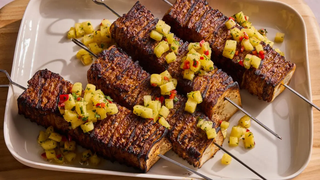 Al Pastor Tortilla Kebabs