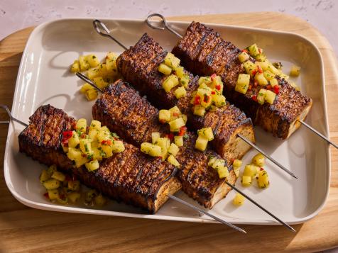 Al Pastor Tortilla Kebabs