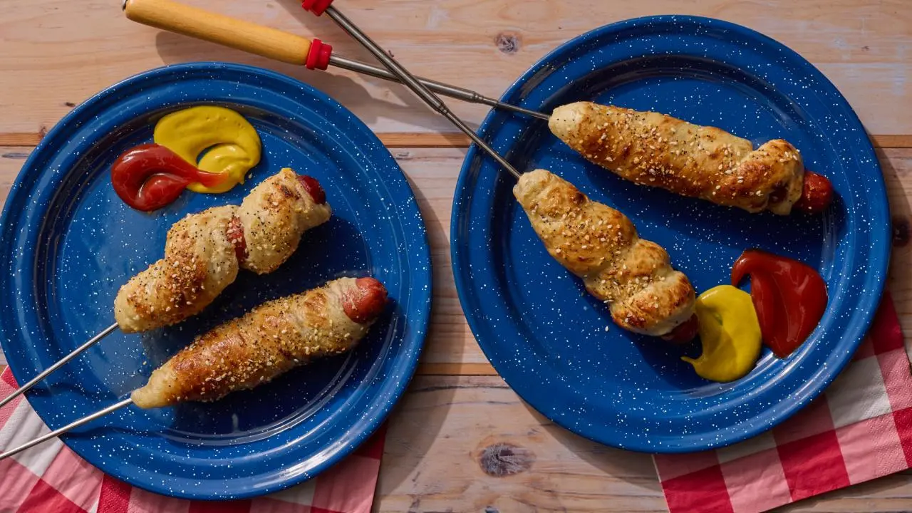 Camping Hot Dogs in a Blanket