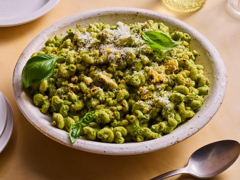 Grilled Whole Zucchini Pesto Pasta