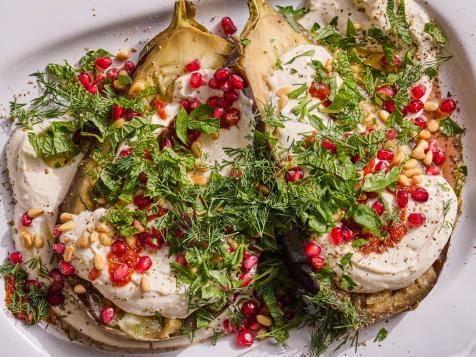Melting Steamed Eggplant with Yogurt-Tahini Sauce