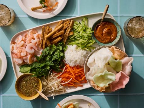 Summer Roll Platter with Shrimp Chips
