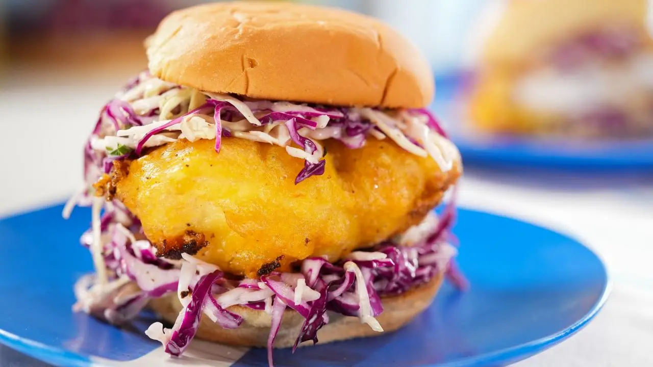 FloridaInspired Fried Fish Sandwich Recipe Geoffrey Zakarian Food