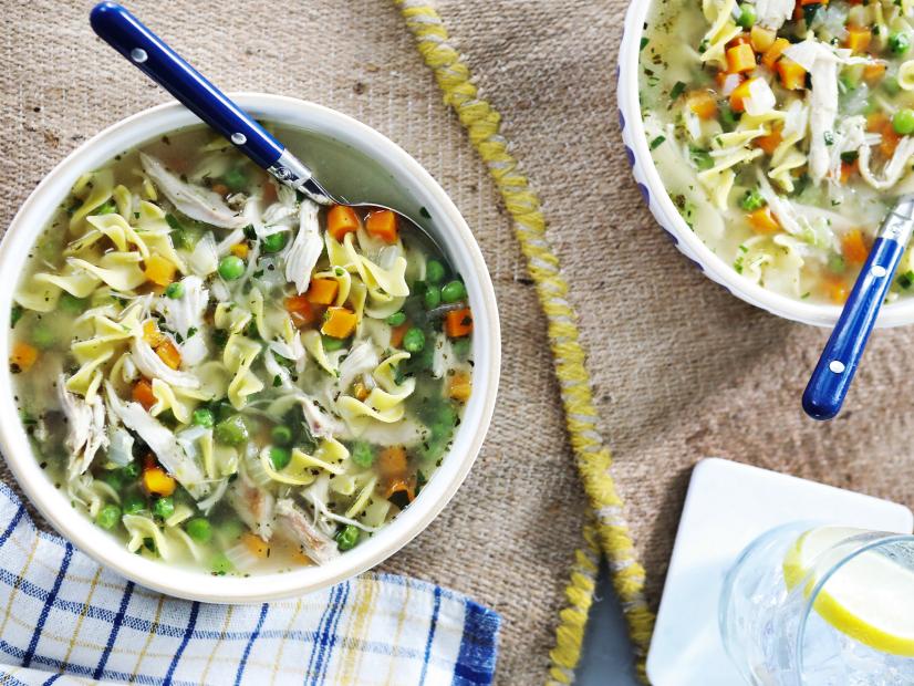 Miss Kardea Brown's hearty Homestyle Chicken Noodle Soup, as seen on the Food Networks, Delicious Miss Brown, Season 6.