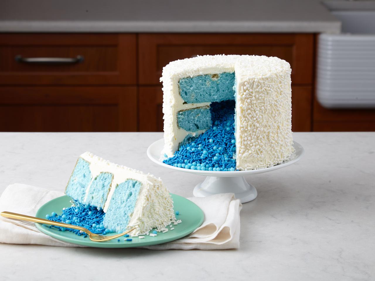Pink or Blue Fish Gender Reveal Cake Design