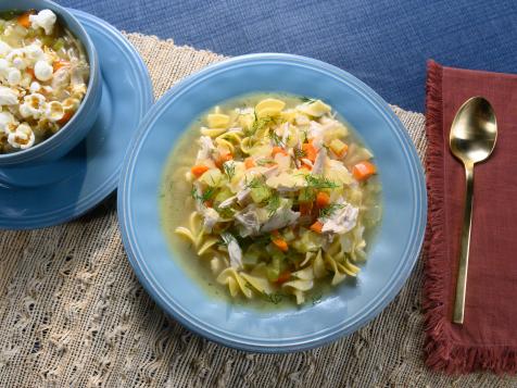Simple Chicken Soup with Noodles or Rice