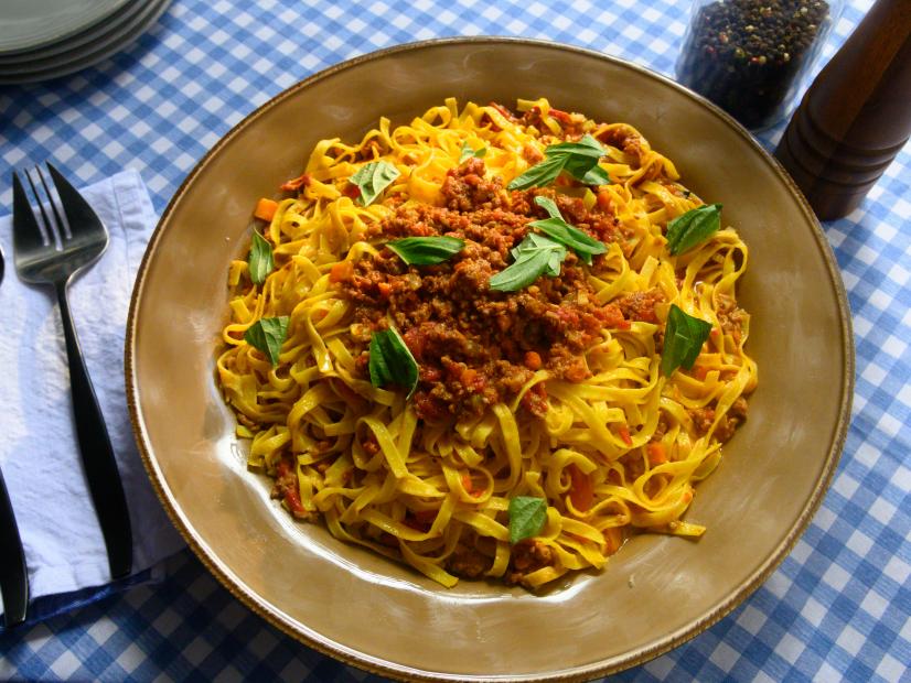 Host Rachael Ray's classic bolognese, as seen on Food Network.