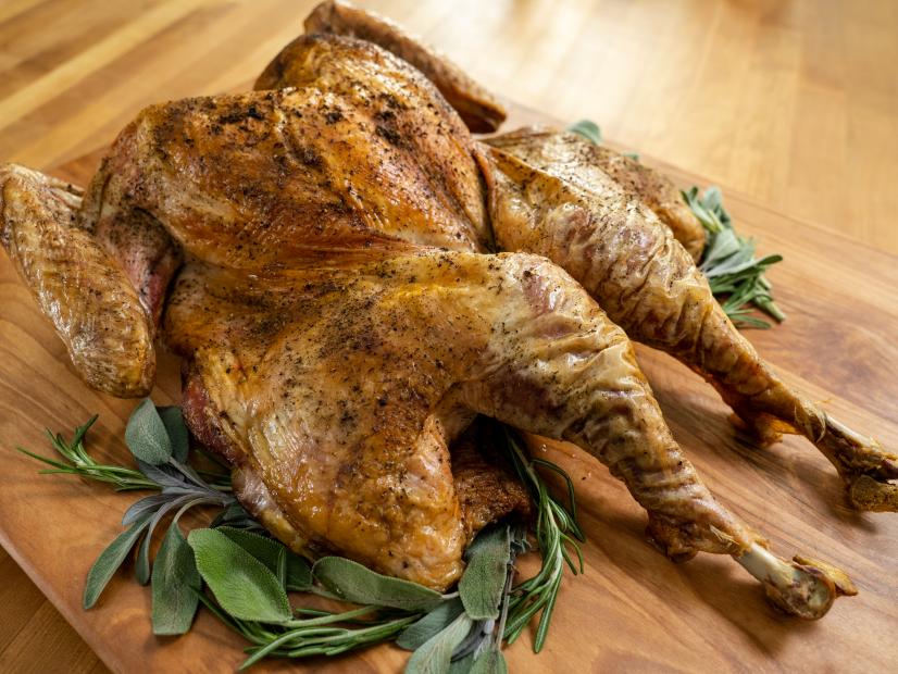 Spatchcock D Roast Turkey Recipe Alton Brown Food Network