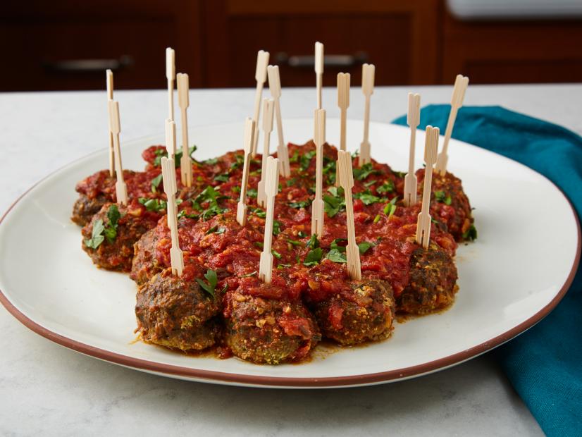 Eddie Jackson's Food Network Kitchen's Spicy Calabrian Meatballs as seen on Food Network