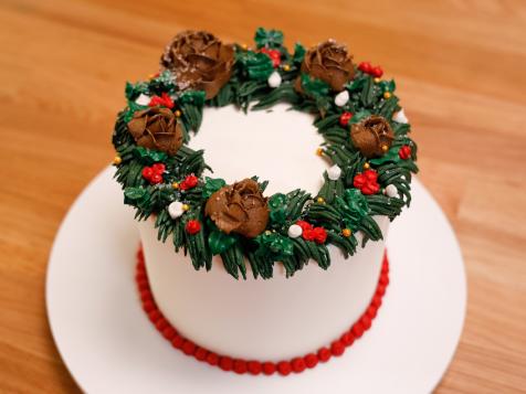 Buttercream Winter Floral Wreath