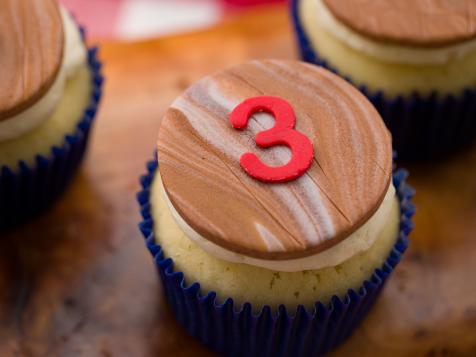 Woodgrain Cupcake Toppers