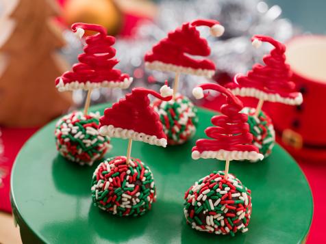 Chocolate Santa Hat Truffles