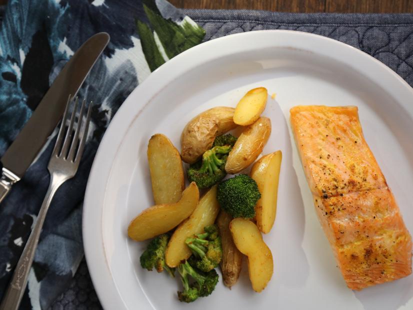 Family Sheet Pan Salmon Dinner Recipe | Valerie Bertinelli | Food Network
