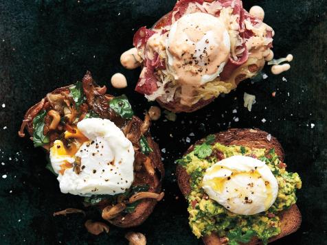 Poached Eggs and Wild Mushrooms on Toast