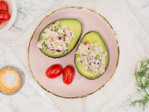 Lemon Dill Chicken Salad in an Avocado