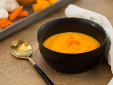 Roasted Butternut Squash and Ginger Sheet Pan Soup