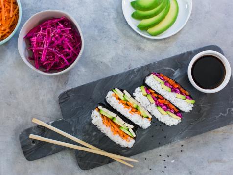 Rainbow Sushi Sandwiches