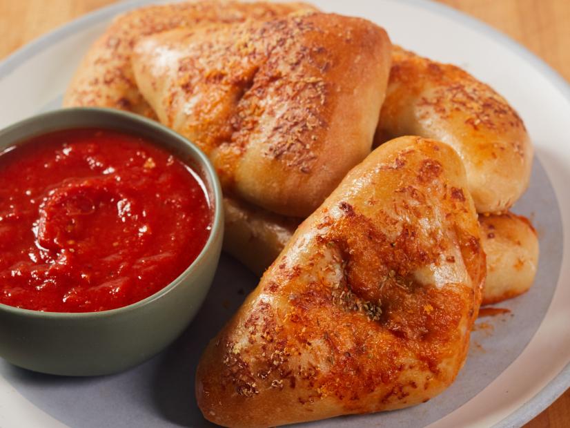 Cheesy Chicken Pizza Pockets, as seen on Food Network Kitchen.