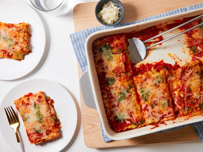 Easy Pesto Lasagna Roll-Ups, as seen on Food Network Kitchen.