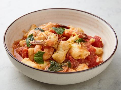 Gnocchi alla Sorrentina with Shrimp and Tomato Sauce