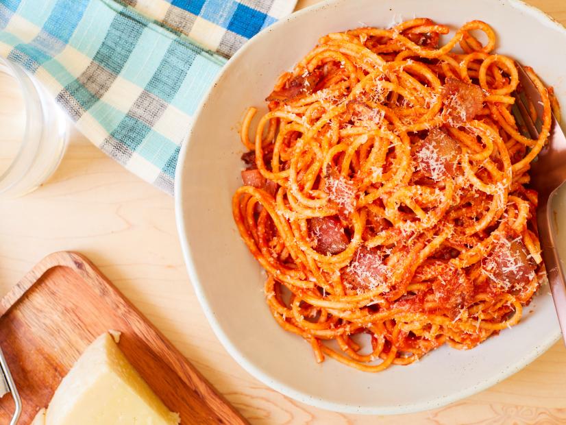 Scott Conant's Amatriciana Pasta, as seen on Food Network Kitchen.